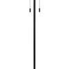 Floor Lamp with Drum Shade and Pull Chain White and Black By Casagear Home BM263652