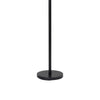 Floor Lamp with Drum Shade and Pull Chain White and Black By Casagear Home BM263652