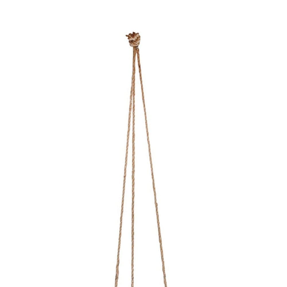 Hanging Planter with Ceramic Body and Textured Details Beige By Casagear Home BM263810