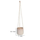 Hanging Planter with Ceramic Body and Textured Details Beige By Casagear Home BM263810