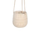 Hanging Planter with Ceramic Body and Abstract Details Beige By Casagear Home BM263811