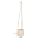 Hanging Planter with Ceramic Body and Abstract Details Beige By Casagear Home BM263811