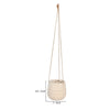 Hanging Planter with Ceramic Body and Abstract Details Beige By Casagear Home BM263811