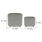 Planter with Round Shape and Lattice Pattern Set of 2 Gray By Casagear Home BM263832