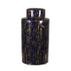 Jar with Lid Closure and Abstract Line Pattern Gold By Casagear Home BM263846