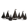 Wall Decor with Metal Sailboats Black and Silver By Casagear Home BM266281