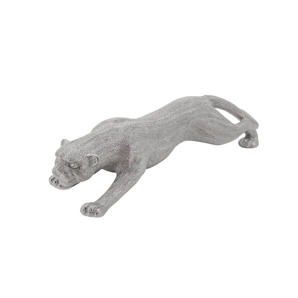 Ceramic Table Decor with Textured Leopard Silver By Casagear Home BM266284