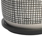 Ceramic Planter with Mesh Design and Saucer Gray By Casagear Home BM266290