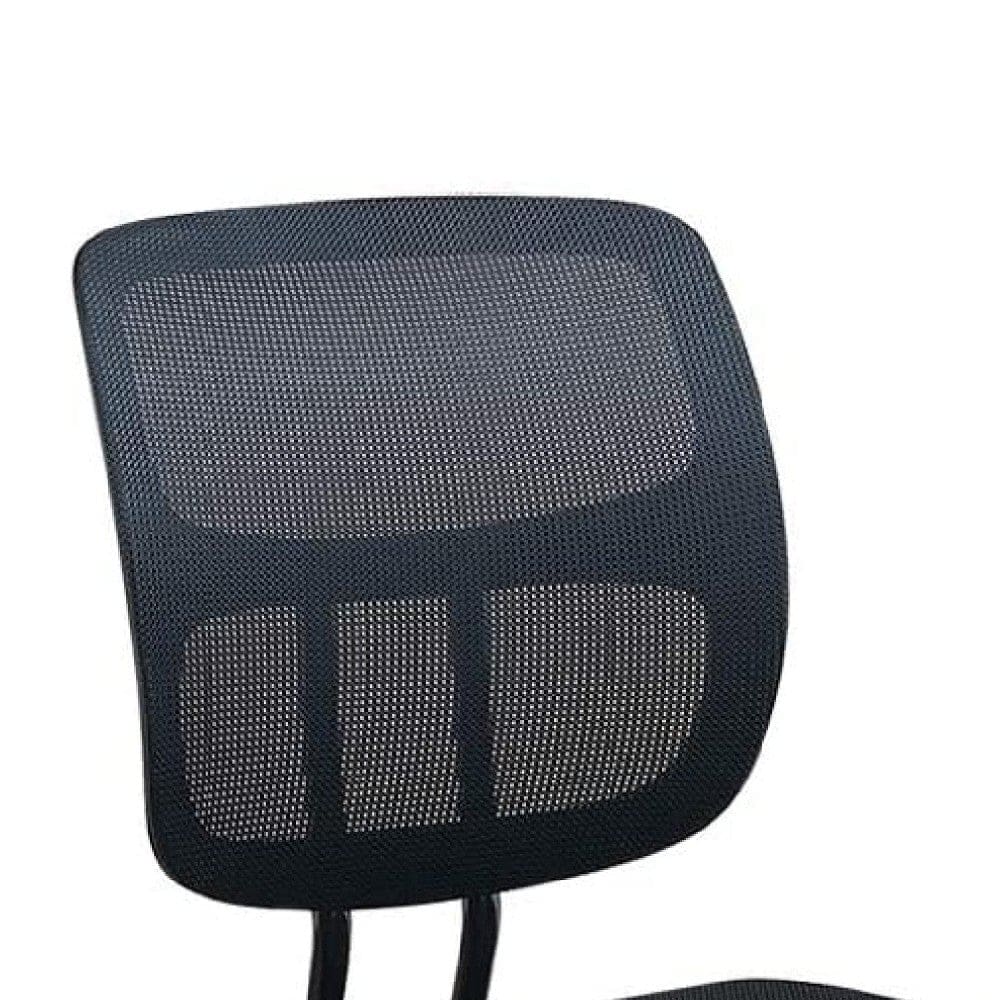 Office Chair with Curved Mesh Back and Adjustable Height Black By Casagear Home BM266474