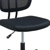 Office Chair with Curved Mesh Back and Adjustable Height Black By Casagear Home BM266474