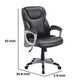 Office Chair with Adjustable Height and Casters Brown and Silver By Casagear Home BM266484