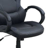 Office Chair with Curved Cut Out Padded Back Black By Casagear Home BM266485