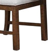 Side Chair with Fabric Seat and Cut Out Backrest Set of 2 Brown By Casagear Home BM266496