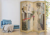 Wooden Screen with Artwork of Hand Painted Paris Promenade Multicolor - BM26652 By Casagear Home BM26652