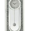 Wall Clock with Mirror Trim and Molded Design Silver By Casagear Home BM268979