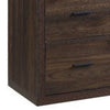 Side Pier with Wooden Frame and 2 Drawers Walnut Brown By Casagear Home BM268993