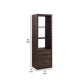 Side Pier with Wooden Frame and 2 Drawers Walnut Brown By Casagear Home BM268993