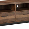 TV Console with 3 Drawers and 3 Compartments Rustic Brown By Casagear Home BM269169