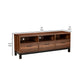 TV Console with 3 Drawers and 3 Compartments Rustic Brown By Casagear Home BM269169