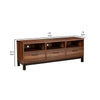 TV Console with 3 Drawers and 3 Compartments Rustic Brown By Casagear Home BM269169