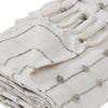 Veria 60 x 70 Cotton Throw with Pompom Stripe Design The Urban Port Cream By Casagear Home BM269181