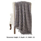 Veria 60 x 70 Cotton Throw with Pompom Stripe Design The Urban Port Gray By Casagear Home BM269182