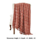 Veria 60 x 70 Cotton Throw with Pompom Stripe Design The Urban Port,Red By Casagear Home BM269184