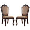 Side Chair with Padded Seating and Cabriole Legs, Set of 2, Brown By Casagear Home