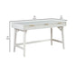 Writing Desk with 3 Drawers and Wooden Frame White By Casagear Home BM269318