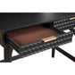 Writing Desk with 2 Drawers and Wooden Frame Black By Casagear Home BM269319