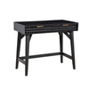 Writing Desk with 2 Drawers and Wooden Frame, Black By Casagear Home