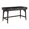 Writing Desk with 3 Drawers and Wooden Frame, Black By Casagear Home