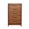 Chest with 5 Drawers and Wooden Frame Brown By Casagear Home BM269324