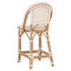 Counter Stool with Woven Seat and Curved Back Set of 2 Offwhite By Casagear Home BM270614