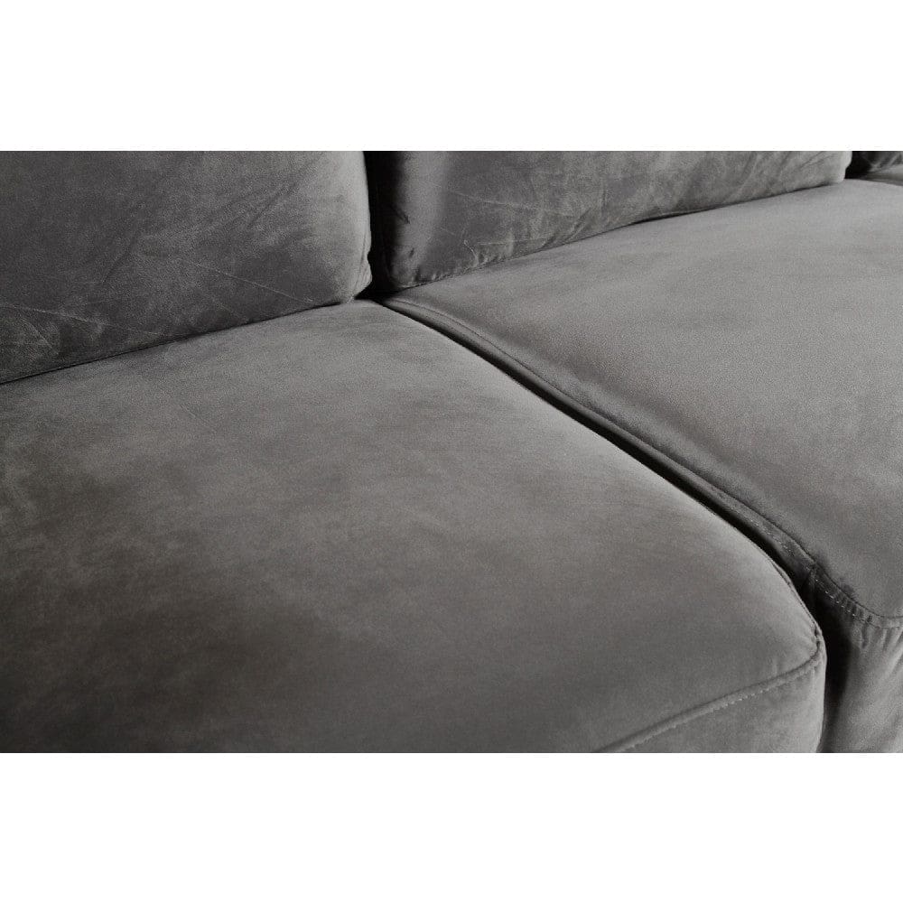 Judy 60 Inch Velvet Upholstered Loveseat with Nailhead Trim Gray By Casagear Home BM271912