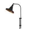 47 Inch Adjustable Metal Floor Lamp and Tapered Shade Black By Casagear Home BM271949