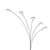 72 Inch Arched Floor Lamp with 5 Branched LED Lights Silver By Casagear Home BM271951