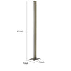 61 Inch Wood Floor Lamp Dimming LED Column Brown By Casagear Home BM271958