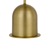 20 Inch Metal Accent Table Lamp with Dome Shade Brass By Casagear Home BM271961