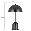 20 Inch Metal Accent Table Lamp Dome Shade Black By Casagear Home BM271963