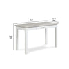 Jay 48 Inch Desk With Drawer and Faux Marble Top White By Casagear Home BM272065