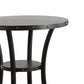 36 Inch Round Wood Bar Table with Flared Legs Black By Casagear Home BM272077