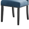 38 Inch Dining Chair with Nailhead Trim Set of 2 Blue By Casagear Home BM272079