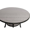 36 Inch Round Wood Bar Table with Flared Legs Gray By Casagear Home BM272080