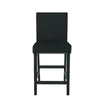 Kate 40 Inch Wooden Counter Height Chair with Velvet Seat Set of 2 Black By Casagear Home BM272107