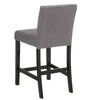 Kate 40 Inch Wooden Counter Height Chair with Velvet Seat Set of 2 Gray By Casagear Home BM272109