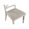 Katherine 38 Inch Side Chair with Fabric Seat Set of 2 White By Casagear Home BM272123