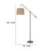 68 Inch Adjustable Arc Arm Metal Floor Lamp Rustic Bronze By Casagear Home BM272212