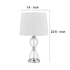 23 Inch Hourglass Ribbed Glass Base Table Lamp Dimmer Clear By Casagear Home BM272213