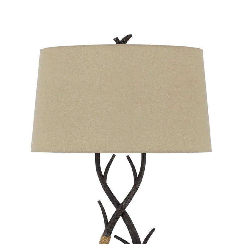 60 Inch Metal Tree Branch Base Floor Lamp Dimmer Black By Casagear Home BM272216